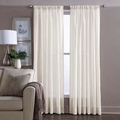 Wamsutta&reg;  63-Inch Cotton Sheer Voile Curtain Panelin Ivory (Single)
