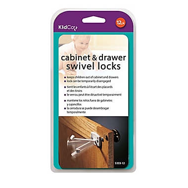 Kidco 12-Pack Swivel Cabinet and Drawer Locks in White. View a larger version of this product image.