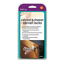 Kidco 12-Pack Swivel Cabinet and Drawer Locks in White
