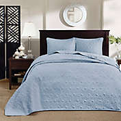 Madison Park Quebec 3-Piece Reversible King Bedspread Set in Blue