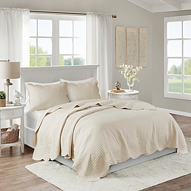 Madison Park Tuscany 3-Piece Full/Queen Coverlet Set in Ivory. View a larger version of this product image.