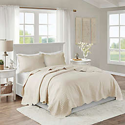 Madison Park Tuscany 3-Piece Full/Queen Coverlet Set in White