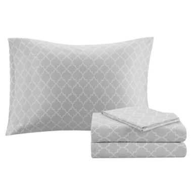 Madison Park Essentials Merritt 9-Piece Reversible Queen Comforter Set in Grey. View a larger version of this product image.