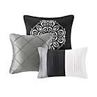 Alternate image 2 for Madison Park Blaire 7-Piece Queen Comforter Set in Grey