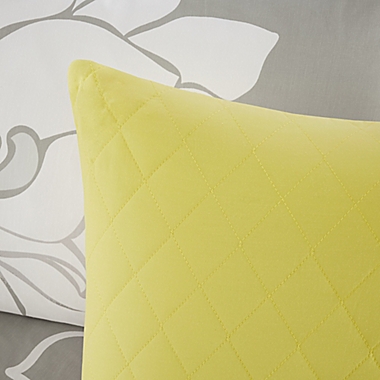 Madison Park Lola 7-Piece King Comforter Set in Yellow/Grey. View a larger version of this product image.