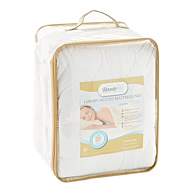 Beautyrest&reg; Cotton Blend Heated Twin Mattress Pad. View a larger version of this product image.