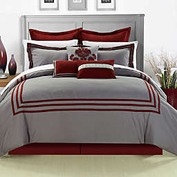 Chic Home Cosmo 8-Piece Queen Comforter Set in Red