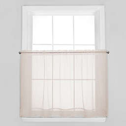 Chelsea 24-Inch Window Curtain Tier with Trim in Ecru