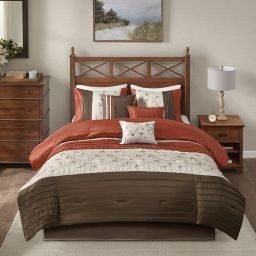 Madison Park Serene 7-Piece Queen Comforter Set in Spice