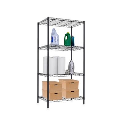 Home Basics 4-Tier Wire Shelf In Black