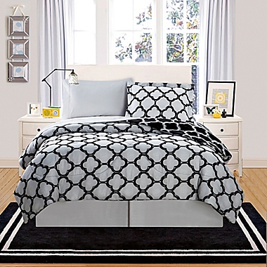 VCNY Galaxy 6-Piece Reversible King Comforter Set in Black/White. View a larger version of this product image.