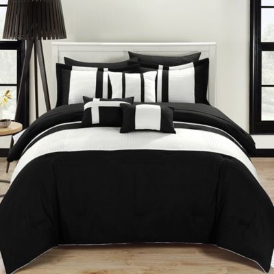 Chic Home Sheila 10-Piece King Comforter Set in Black
