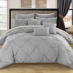 Chic Home Salvatore 10-Piece King Comforter Set in Silver