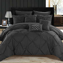 Chic Home Salvatore 10-Piece King Comforter Set in Black