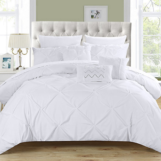 Alternate image 1 for Chic Home Salvatore 10-Piece Queen Comforter Set in White