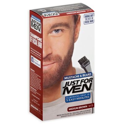 Just For Men&reg; Mustache and Beard Brush-In Color Gel in Medium Brown