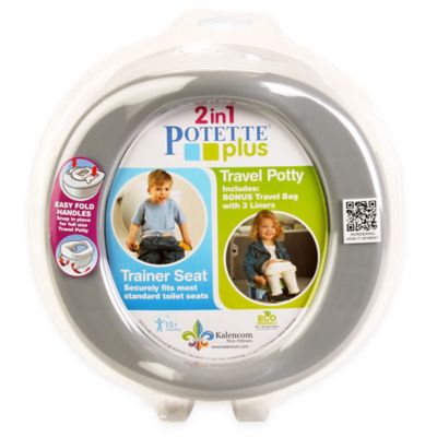 Potette Plus 2-in-1 Travel Potty and Trainer Seat in Grey