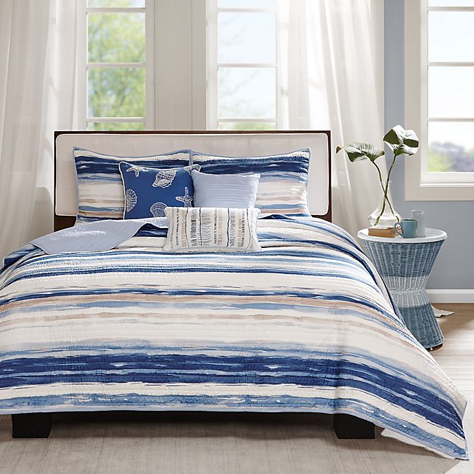 Madison Park Marina 6 Piece Coverlet, Bed Bath And Beyond Coverlet Sets