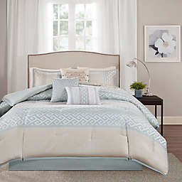 Madison Park® Bennett 7-Piece King Comforter Set in Aqua