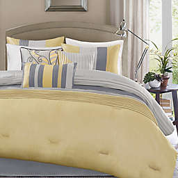 Madison Park Amherst 7-Piece King Comforter Set in Yellow