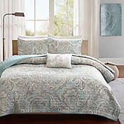Madison Park Pure Ronan 4-Piece King/California King Coverlet Set in Blue