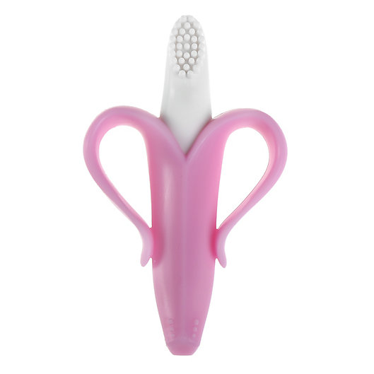 Alternate image 1 for Baby Banana® Training Toothbrush for Infants in Pink/White