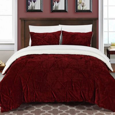 Chic Home Aurelia 2-Piece Twin XL Comforter Set in Red