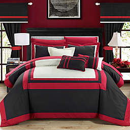 Chic Home Bertran 20-Piece Queen Comforter Set in Black