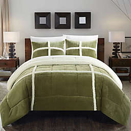 Chic Home Camille 3-Piece King Comforter Set in Green