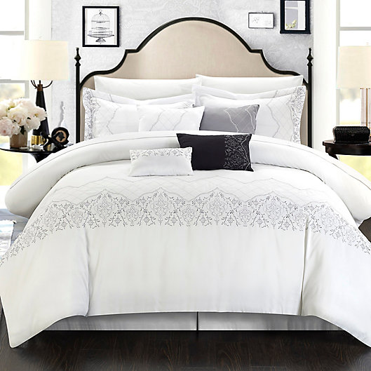 Chic Home Gracia 12-Piece Comforter Set in White | Bed Bath & Beyond