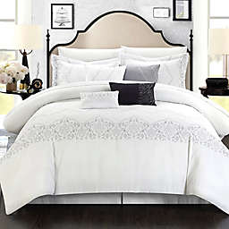 Chic Home Gracia 12-Piece Queen Comforter Set in White