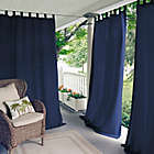 Alternate image 4 for Elrene Matine 84-Inch Indoor/Outdoor Tab Top Window Curtain Panel in Blue (Single)
