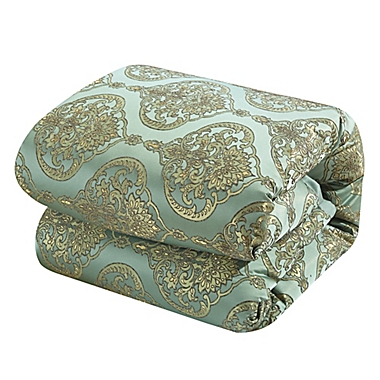 Chic Home Ricci 9-Piece Queen Comforter Set in Blue. View a larger version of this product image.