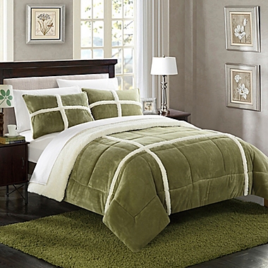Chic Home Camille 7-Piece Queen Comforter Set in Green. View a larger version of this product image.