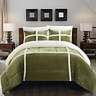Alternate image 0 for Chic Home Camille 7-Piece Queen Comforter Set in Green