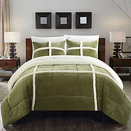 Chic Home Camille 7-Piece Queen Comforter Set in Green