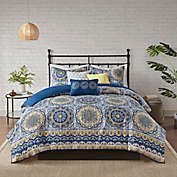 Madison Park Tangiers King/California King 2-in1 Duvet Cover Set in Blue