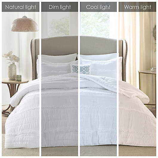Alternate image 1 for Madison Park Celeste 5-Piece Queen Comforter Set in White