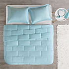 Alternate image 2 for Intelligent Design Avery Seersucker Down Alternative Twin Comforter Mini Set in Aqua