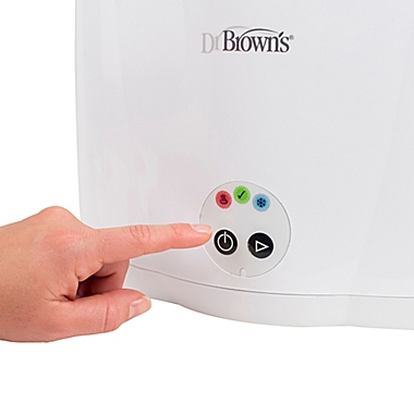 Dr. Brown&#39;s&reg; Deluxe Electric Steam Bottle Sterilizer in White/Grey. View a larger version of this product image.