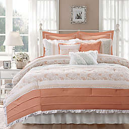 Madison Park Dawn 9-Piece Queen Comforter Set in Coral