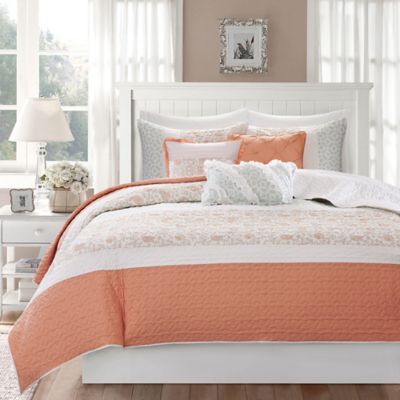 Madison Park&reg; Dawn 6-Piece Full/Queen Coverlet Set in Coral