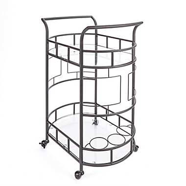 Silverwood Sinclair Serving Cart in Hammered Bronze. View a larger version of this product image.