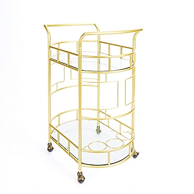 Silverwood Sinclair Serving Cart in Gold. View a larger version of this product image.
