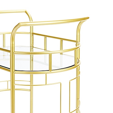 Silverwood Sinclair Serving Cart in Gold. View a larger version of this product image.