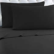 Micro Flannel&reg; Solid Twin XL Sheet Set in Charcoal