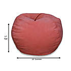 Alternate image 2 for Large Microsuede Bean Bag Chair in Coral