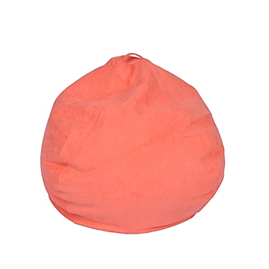 Large Microsuede Bean Bag Chair in Coral. View a larger version of this product image.