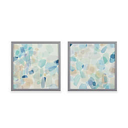 Intelligent Designs Gemstone Tiles Decorative Box 15-Inch x 15-Inch Wall Art (Set of 2)