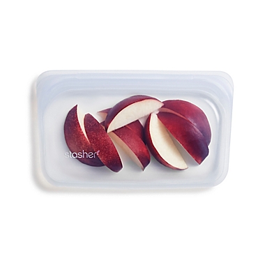 Stasher 12 oz. Silicone Reusable Snack Bag in Clear. View a larger version of this product image.